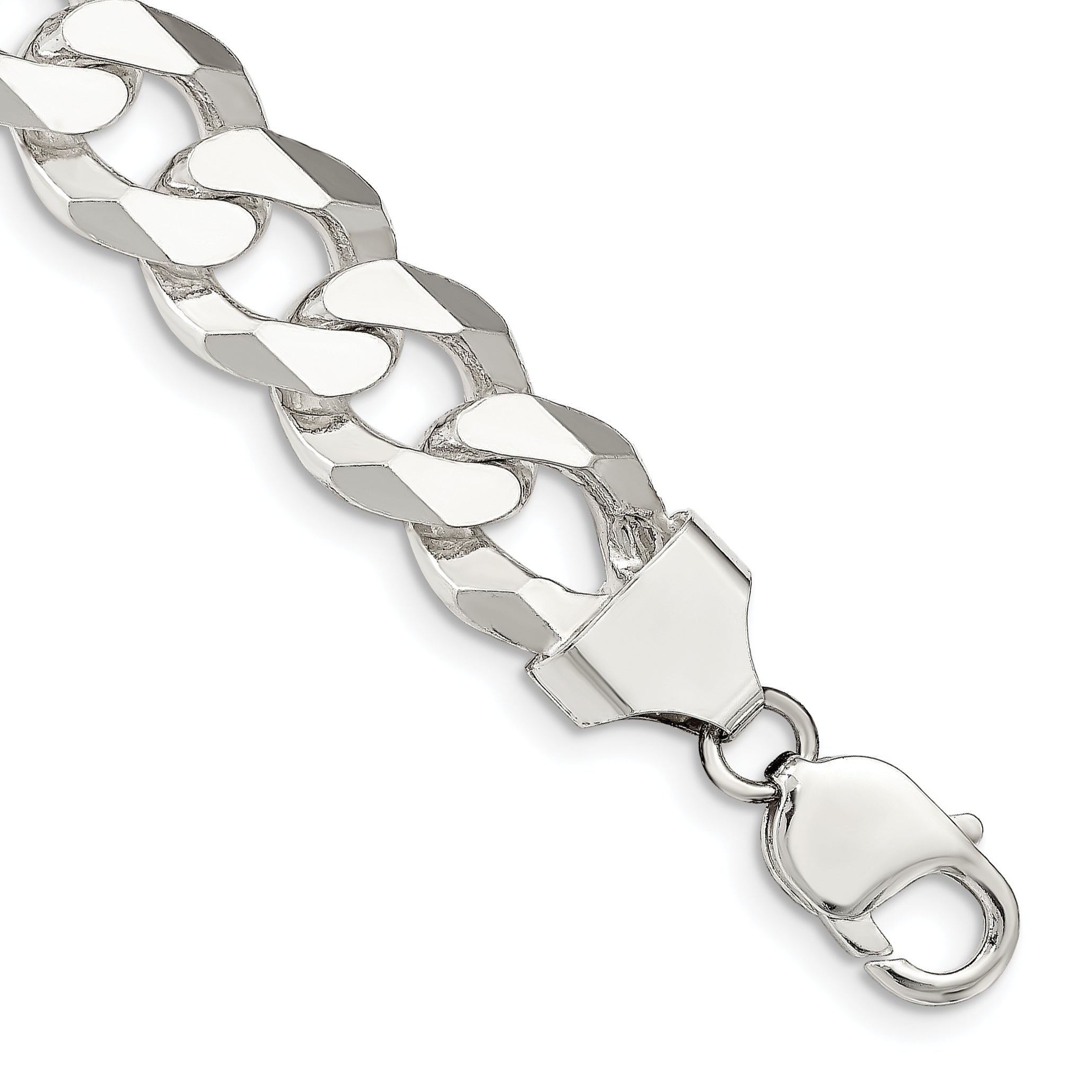 Sterling Silver 14mm Beveled Curb Chain Main image