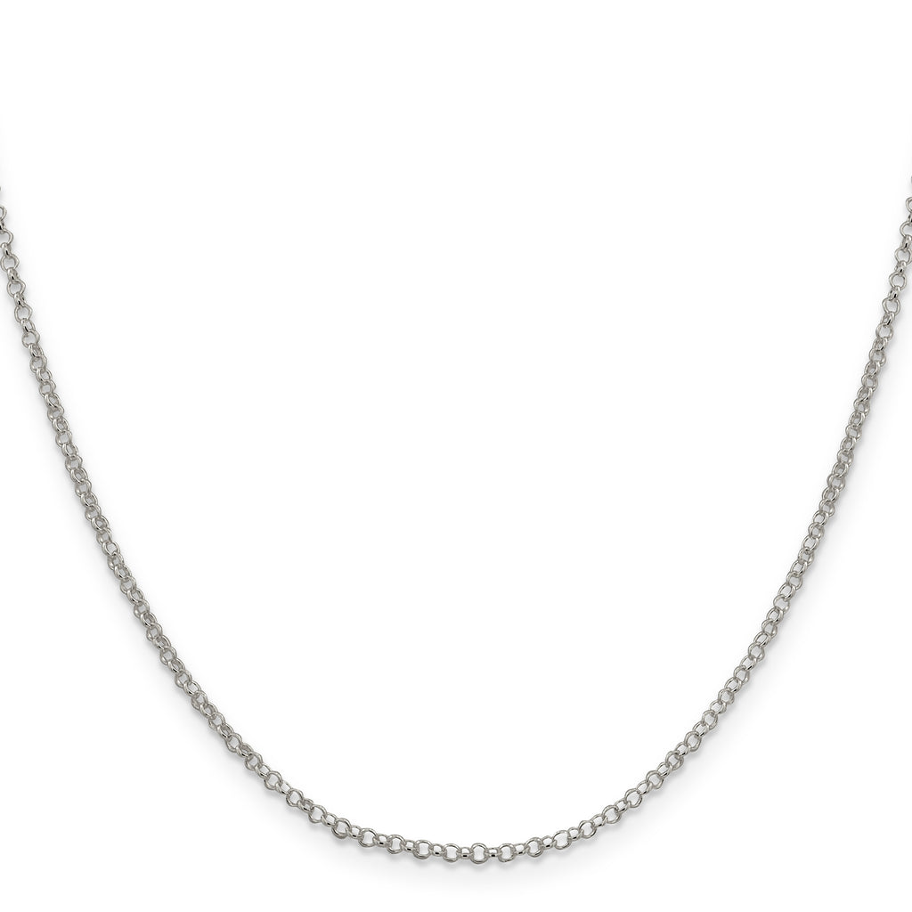 Sterling Silver 2mm Rolo Chain Anklet
