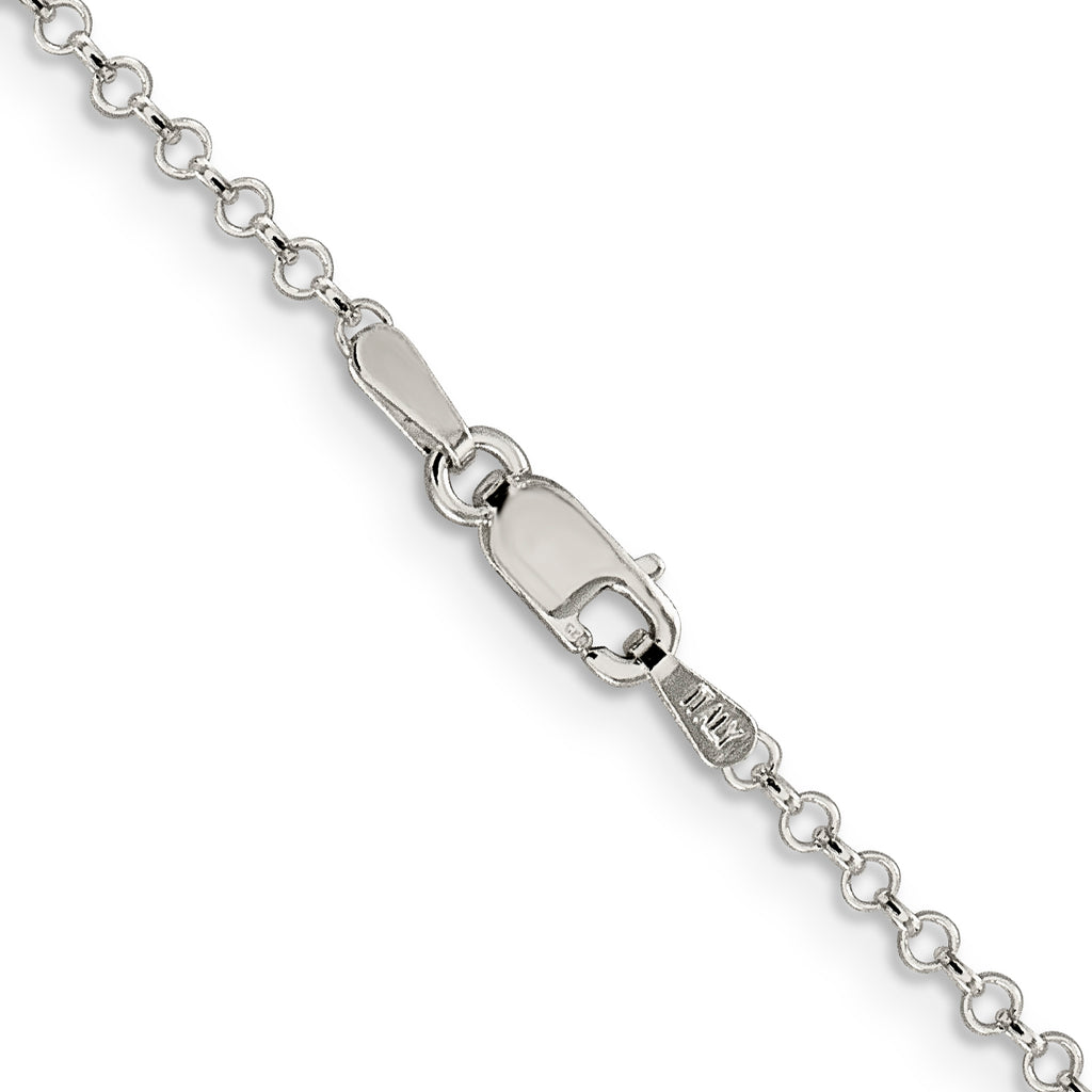 Sterling Silver 2mm Rolo Chain Anklet