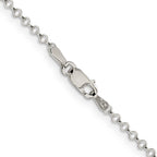 Sterling Silver 2mm Rolo Chain Anklet