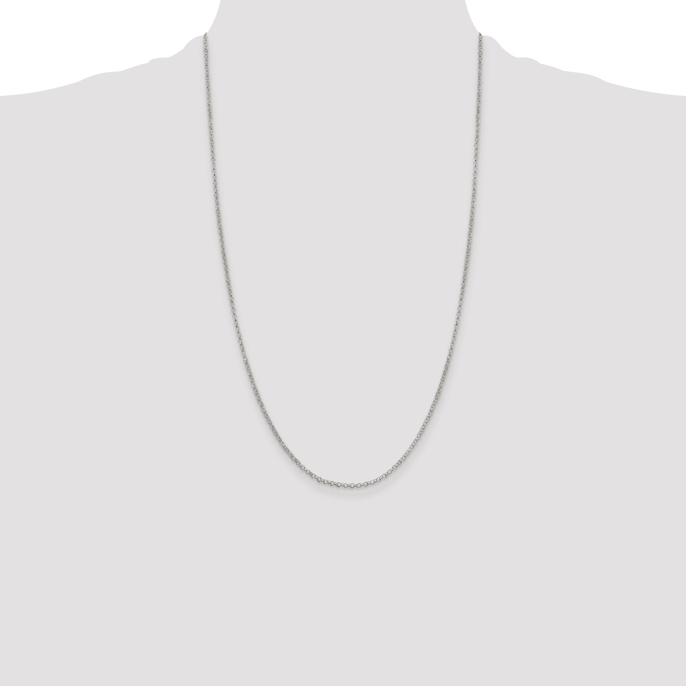 Sterling Silver 2mm Rolo Chain Anklet