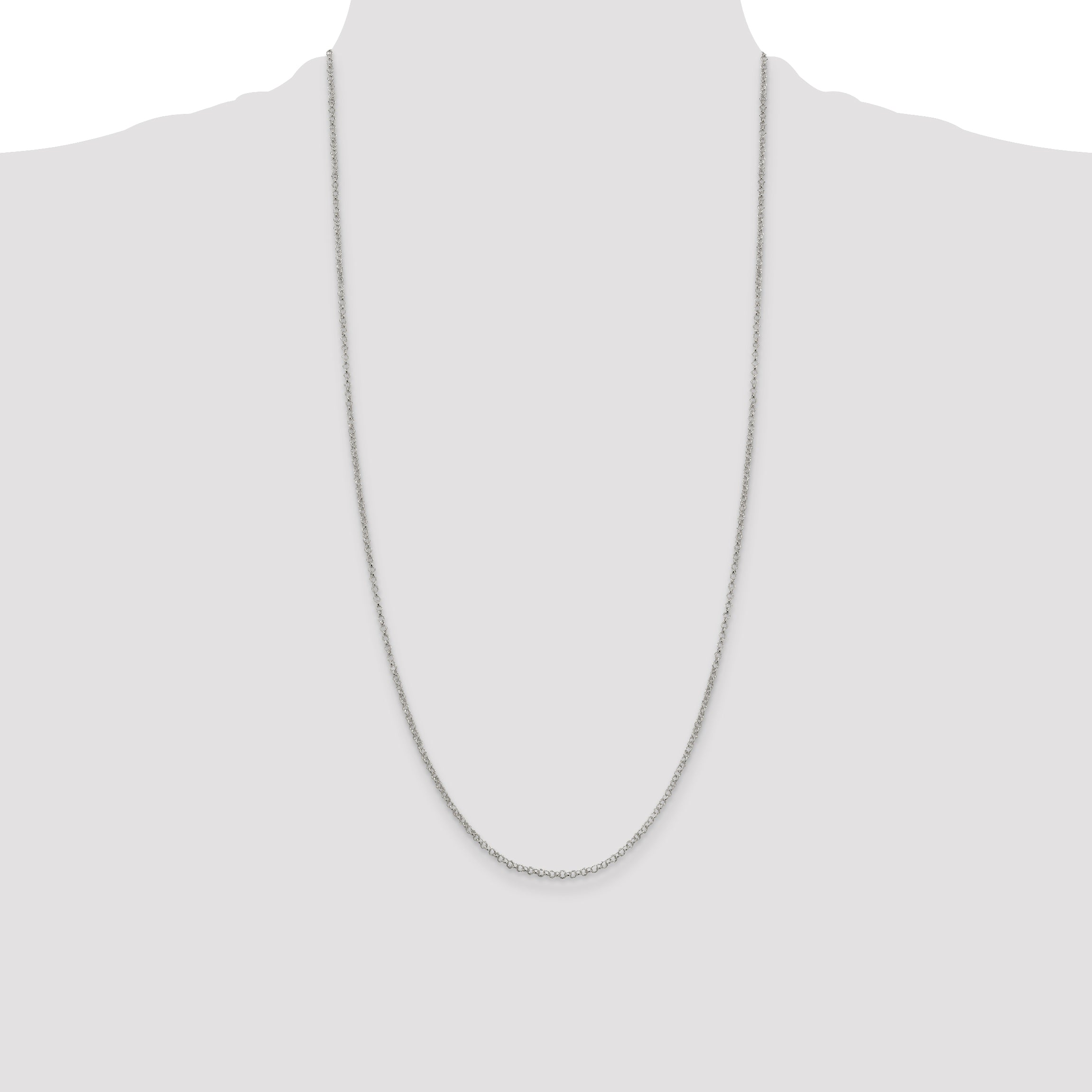 Sterling Silver 2mm Rolo Chain Anklet
