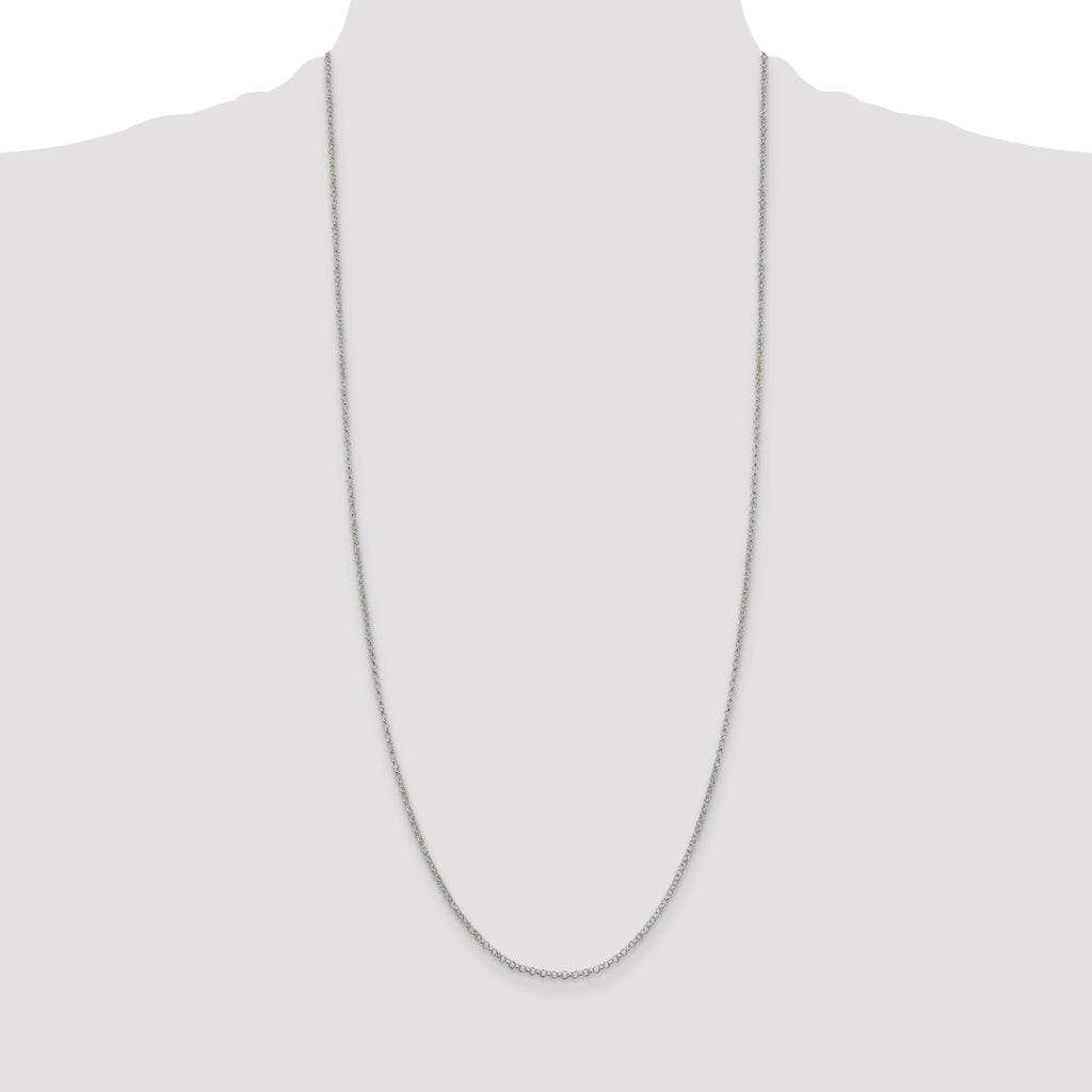Sterling Silver 2mm Rolo Chain Anklet