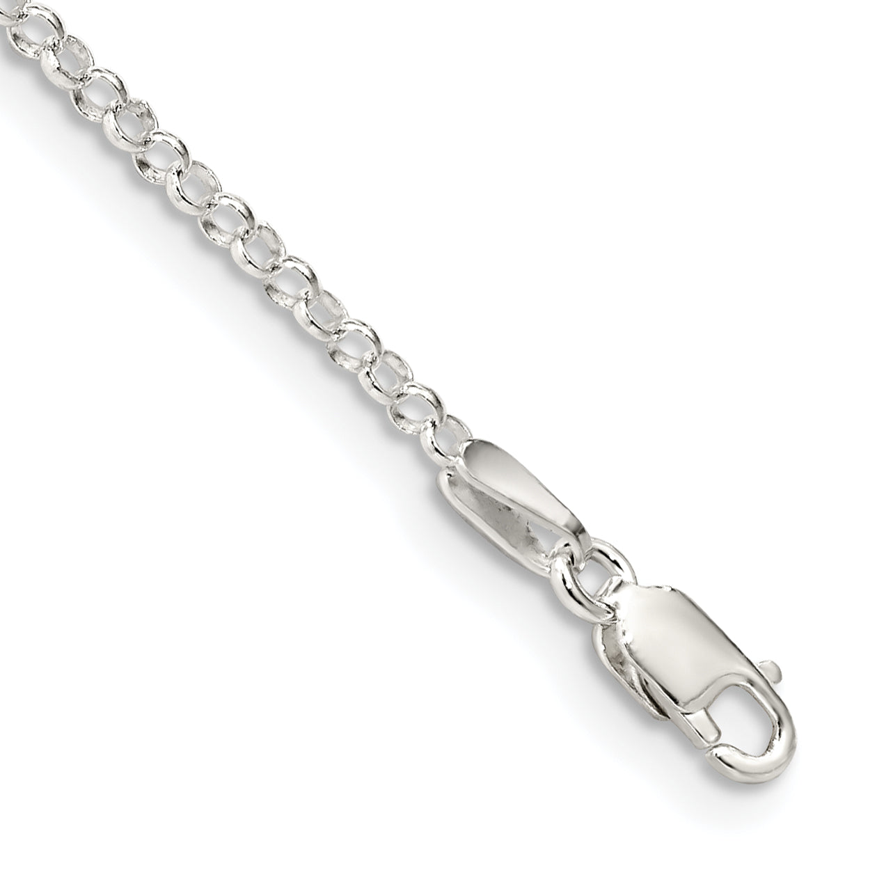 Sterling Silver 2mm Rolo Chain Anklet Main image