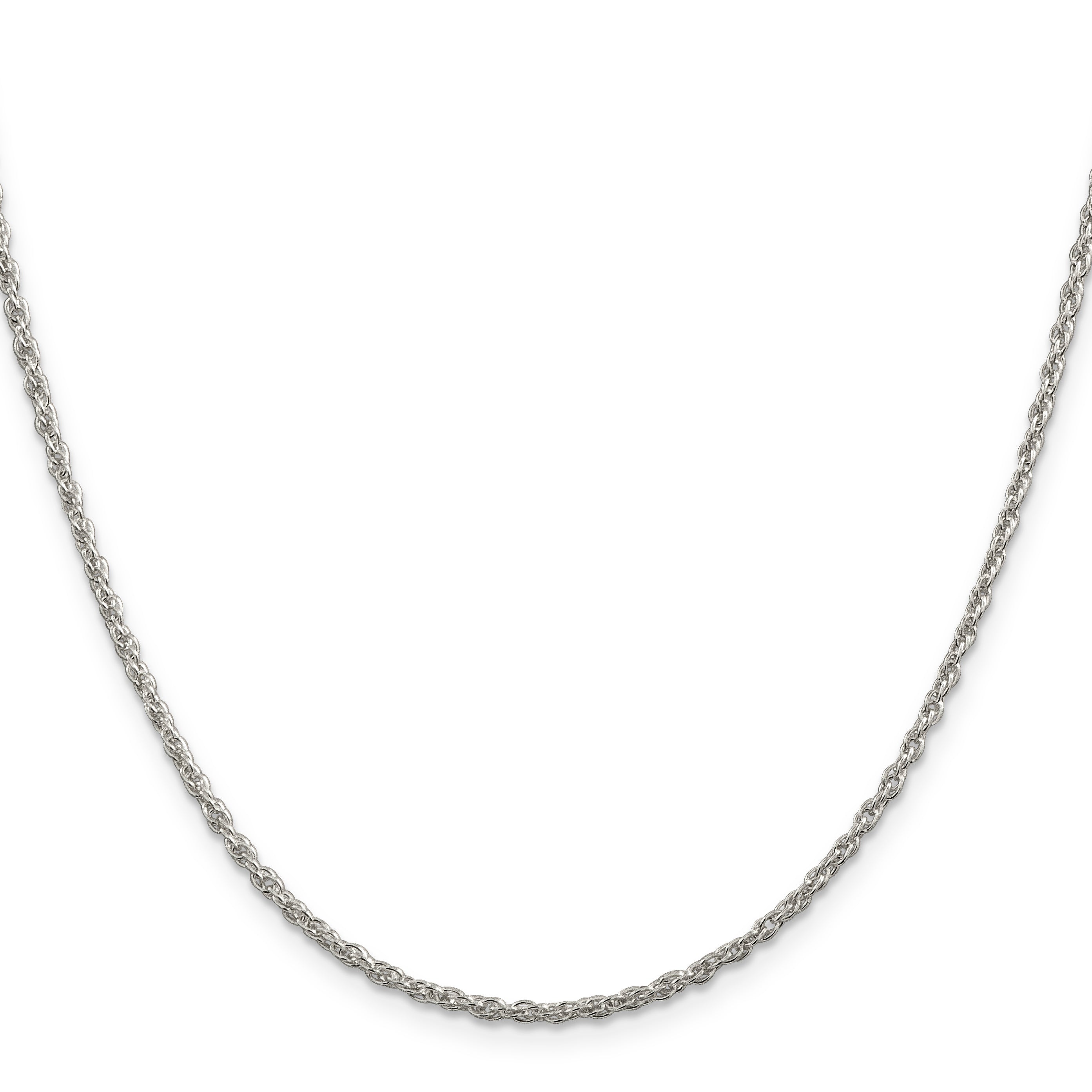 Loose Rope Chain Necklace in Sterling Silver, 2mm Secondary image