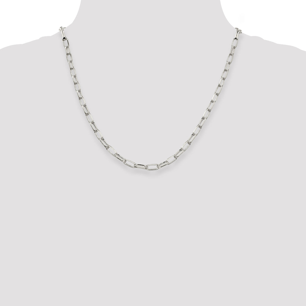 Sterling Silver 5mm Elongated Open Link Chain