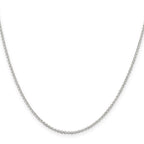 Sterling Silver 1.5mm Rolo Chain With Extension ext.