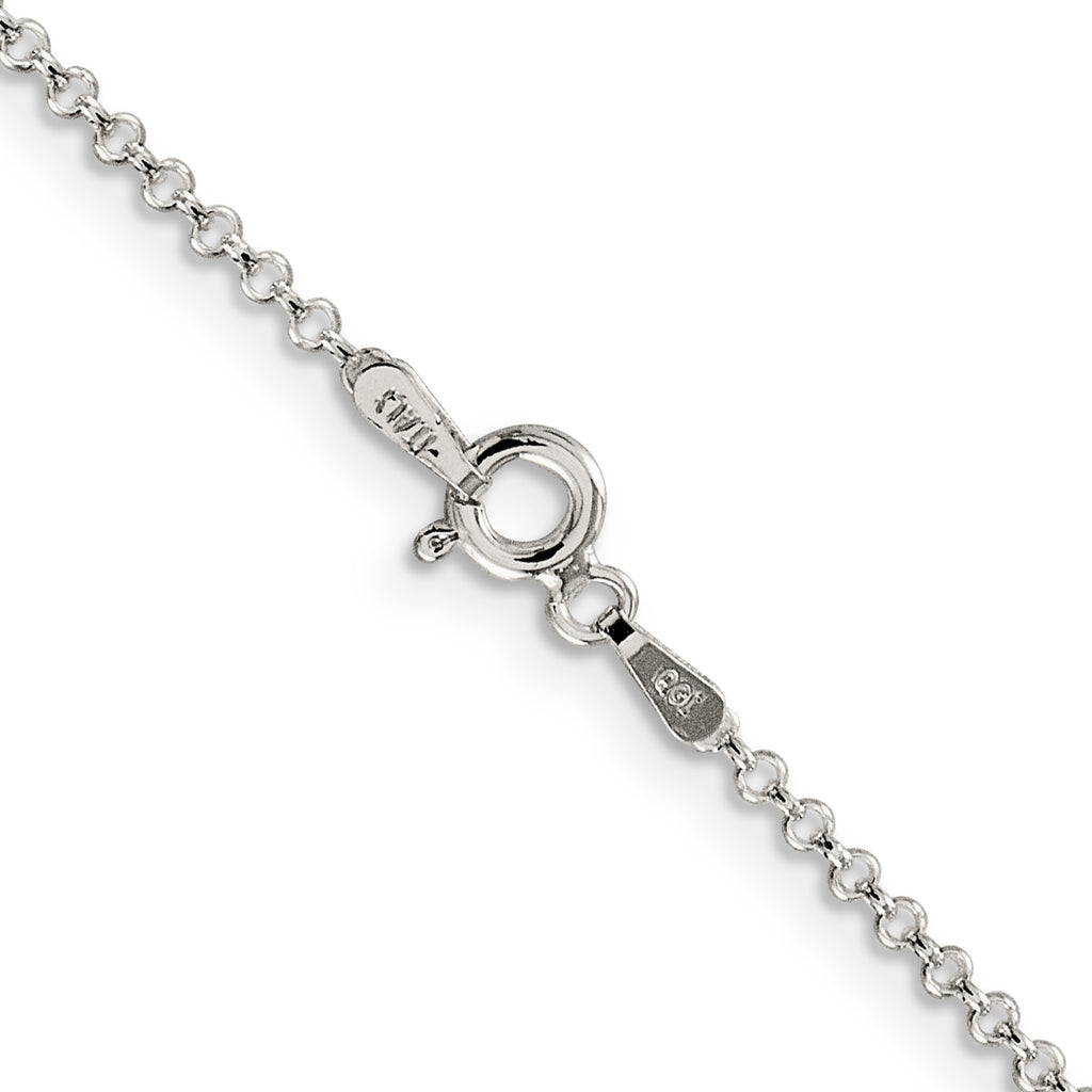 Sterling Silver Rolo Chain Necklace 1.5mm