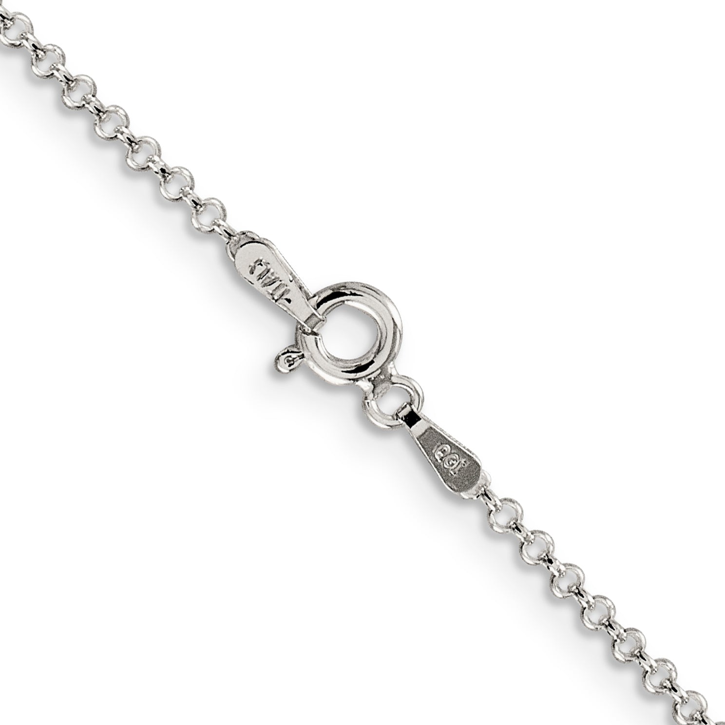 Sterling Silver Rolo Chain Necklace 1.5mm