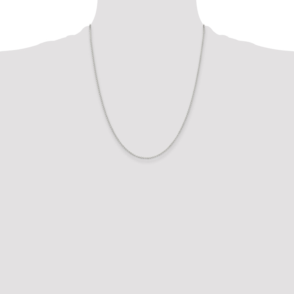 Sterling Silver 1.5mm Rolo Chain With Extension ext.