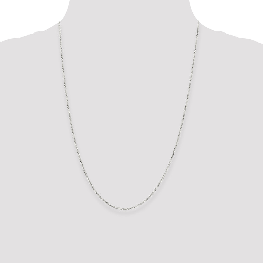 Sterling Silver Rolo Chain Necklace 1.5mm