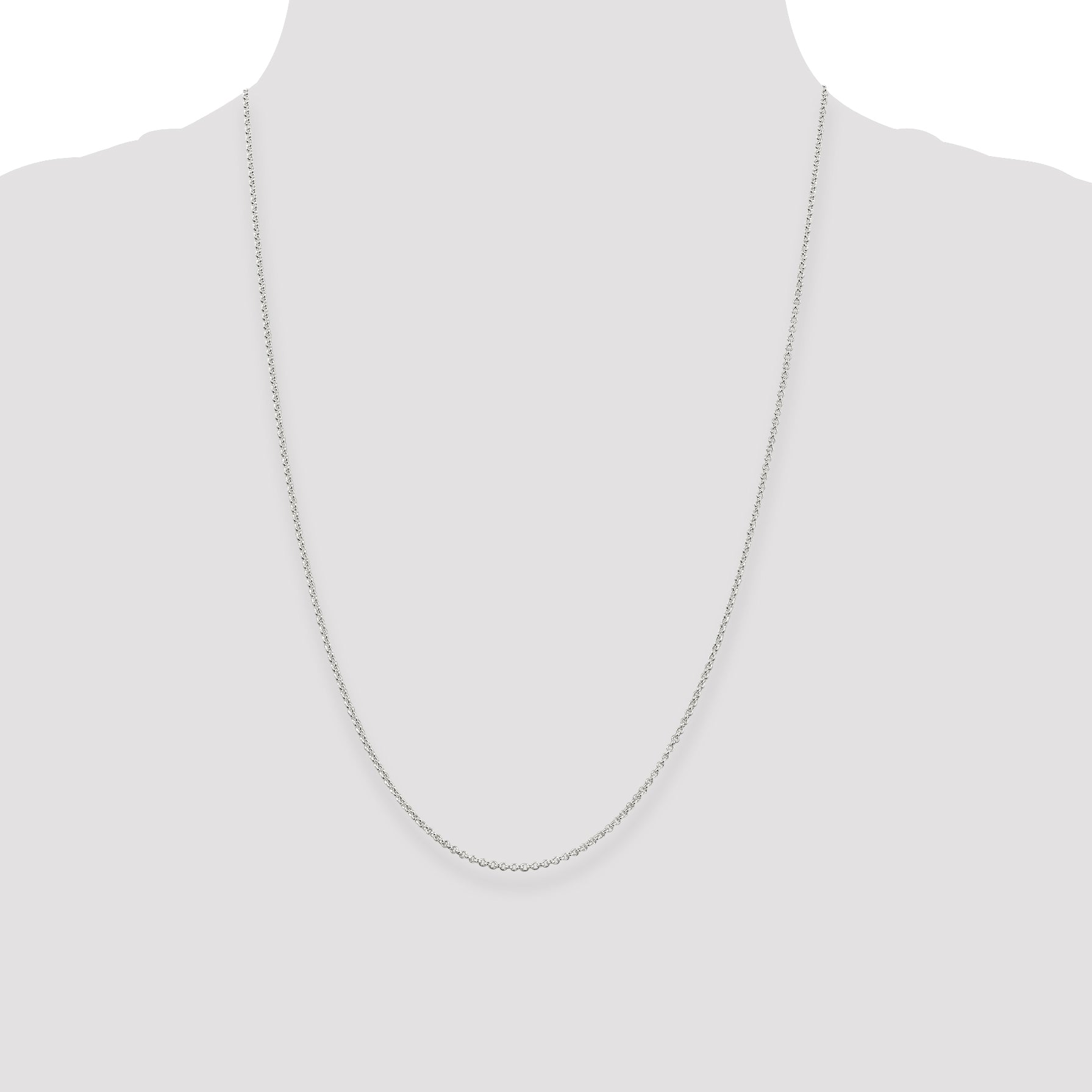 Sterling Silver Rolo Chain Necklace 1.5mm