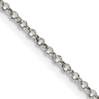 Sterling Silver 1.5mm Rolo Chain With Extension ext.