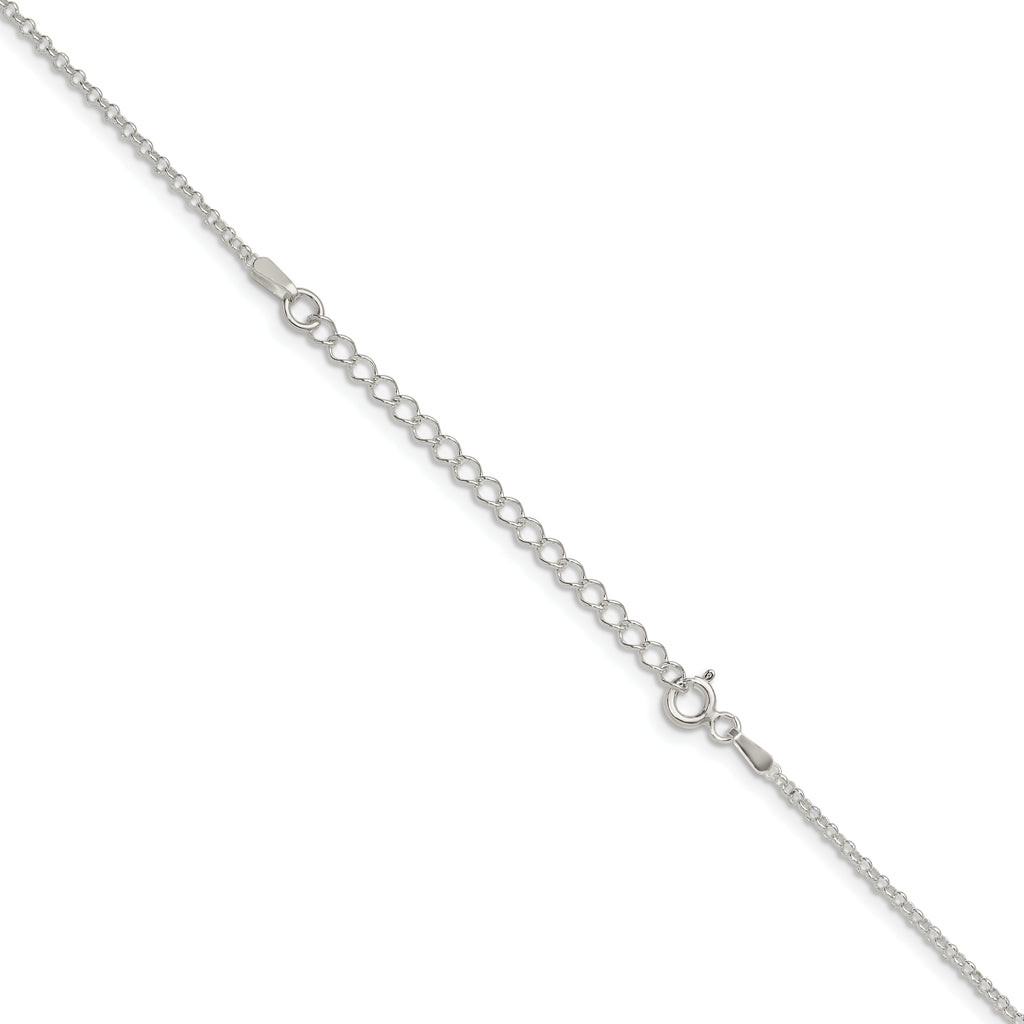 Sterling Silver 1.5mm Rolo Chain With Extension ext.