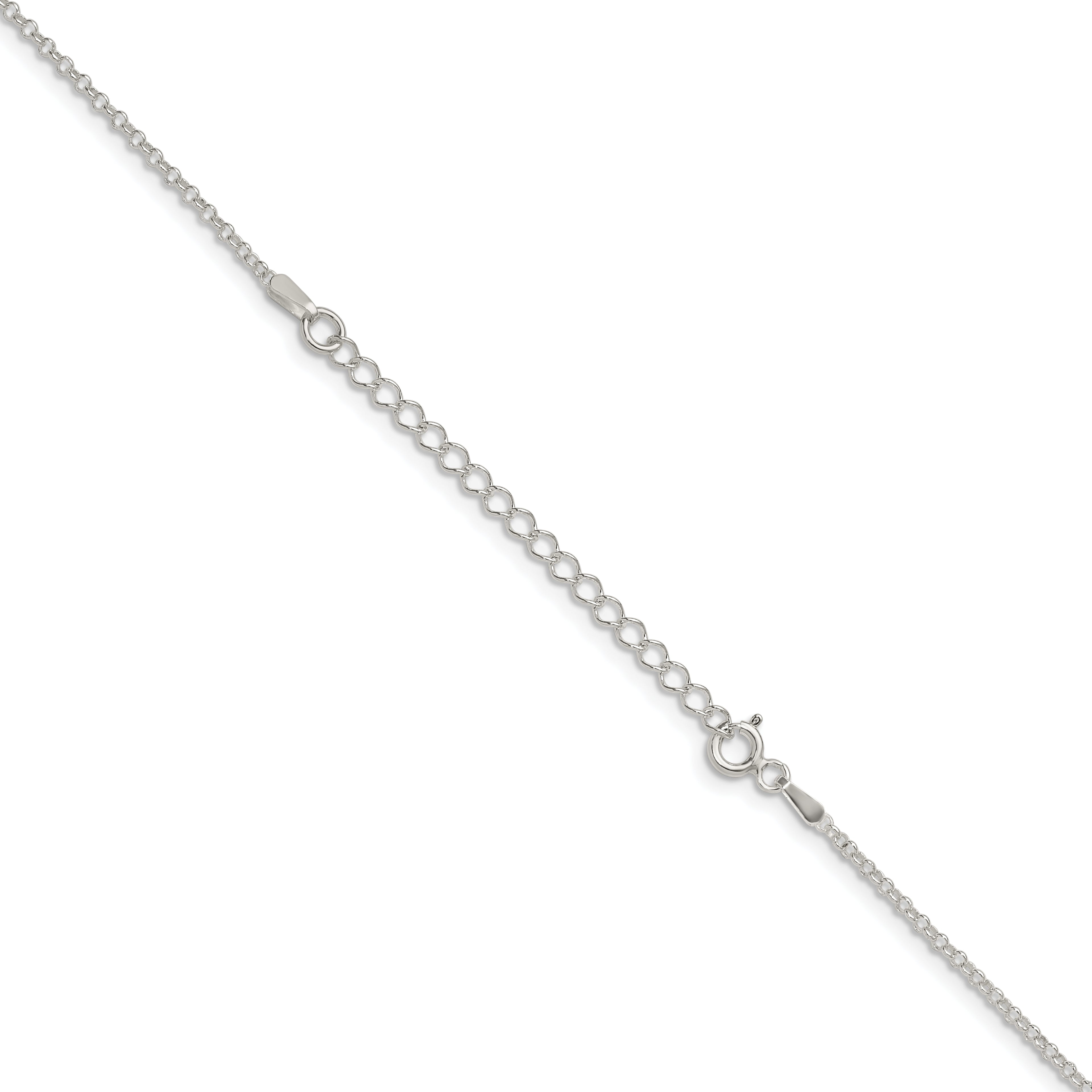 Sterling Silver 1.5mm Rolo Chain With Extension ext.