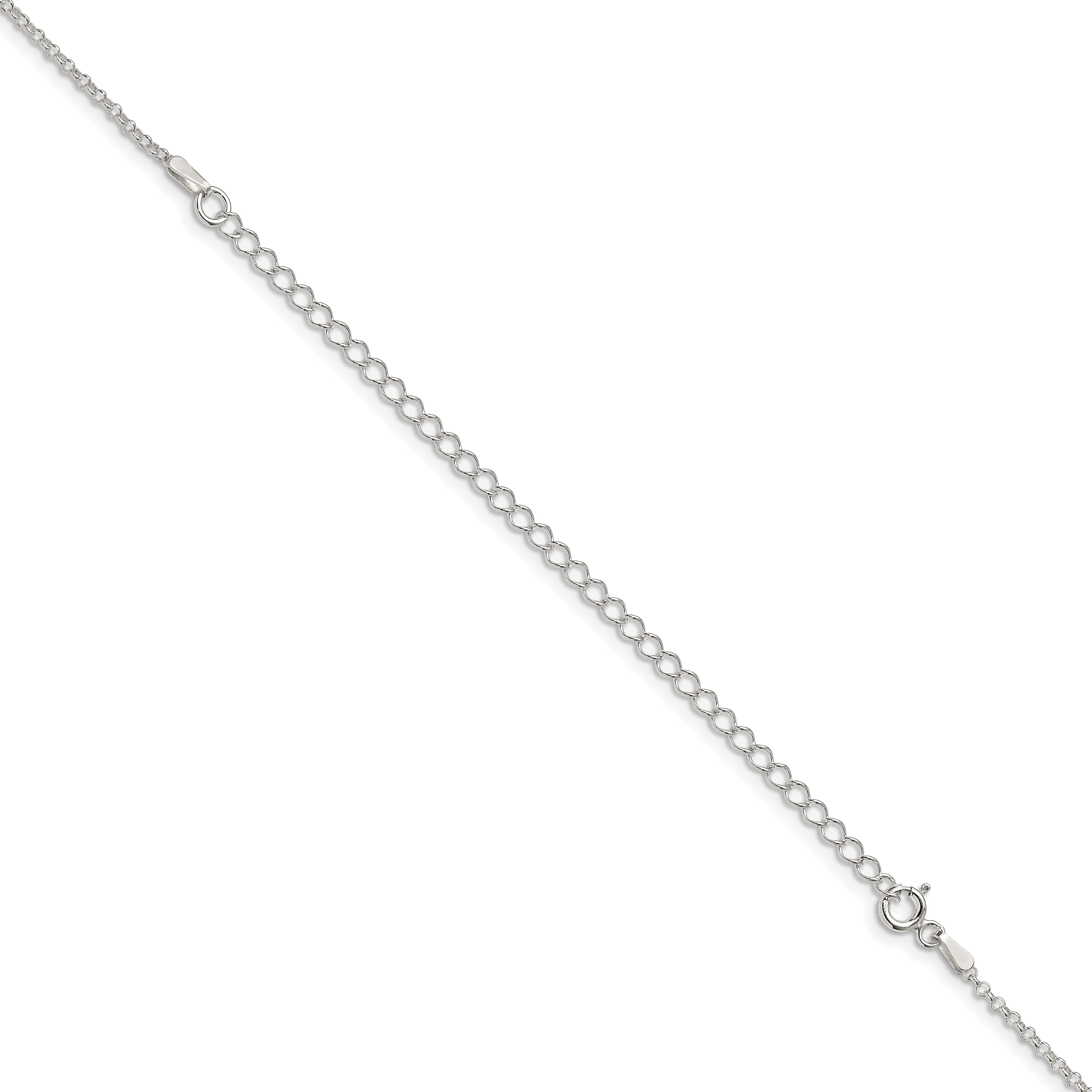 Sterling Silver 1.5mm Rolo Chain With Extension ext.