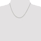 Sterling Silver Rhodium-plated 1.5mm Rolo Chain with a extention