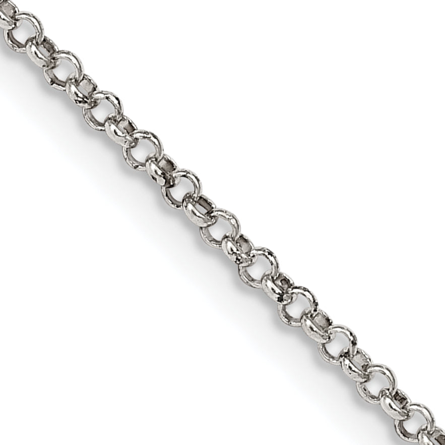 Sterling Silver Rolo Chain Necklace 1.5mm