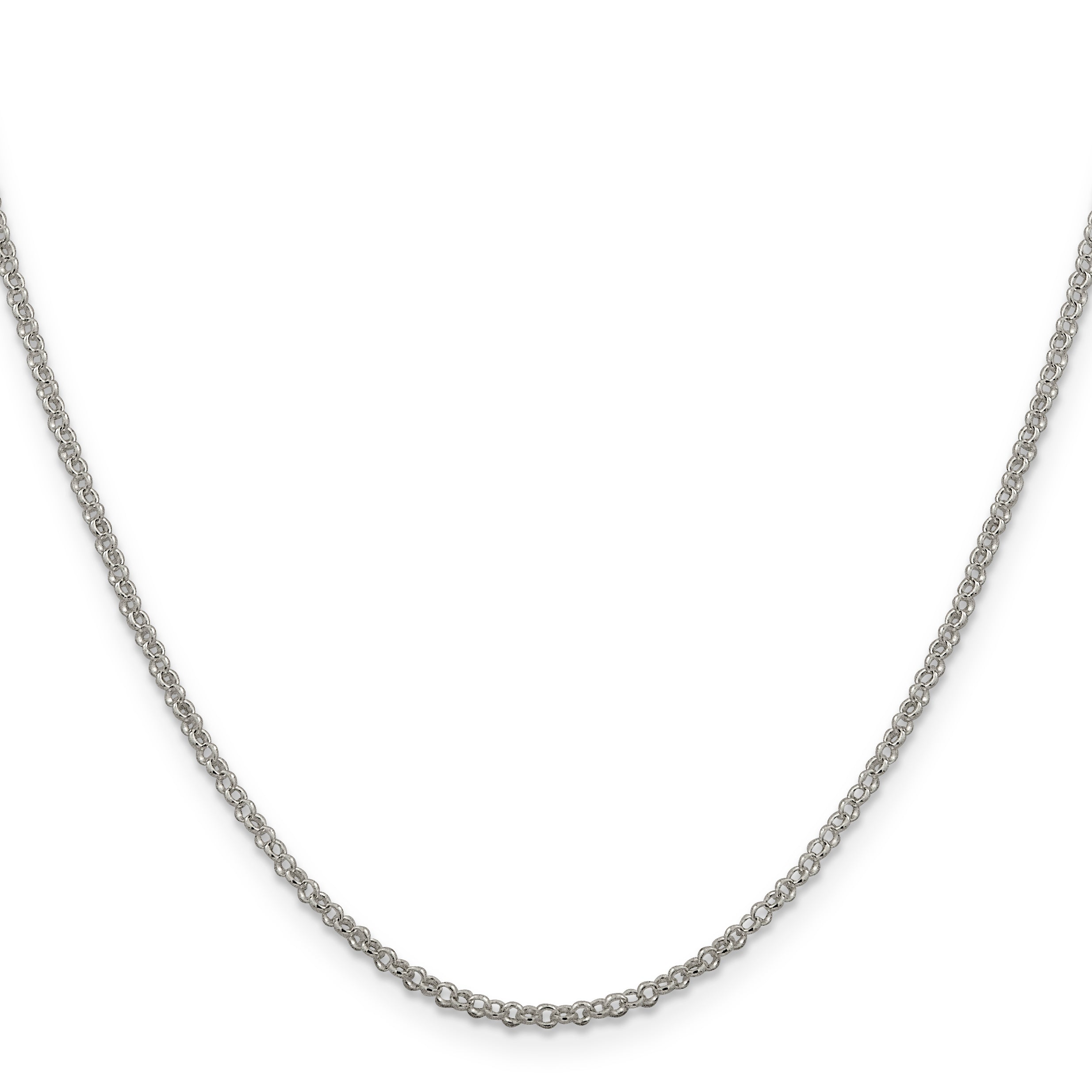 Sterling Silver Rolo Chain Necklace 2mm Secondary image