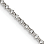 Sterling Silver Rolo Chain Necklace 2mm