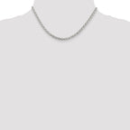 Sterling Silver 4.25mm Semi-solid Rolo Chain