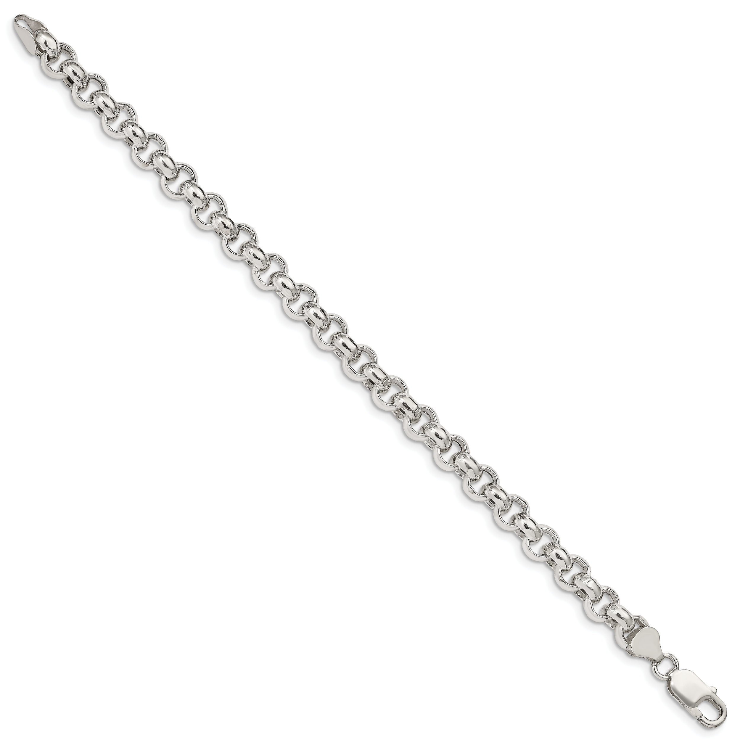 Sterling Silver 7.75mm Semi-solid Rolo Chain Secondary image
