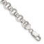 Sterling Silver 9.5mm Semi-solid Rolo Chain