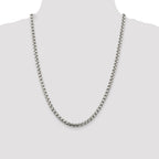 Sterling Silver 5.2mm Round Box Chain