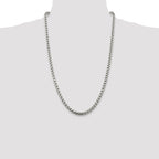 Sterling Silver 5.2mm Round Box Chain