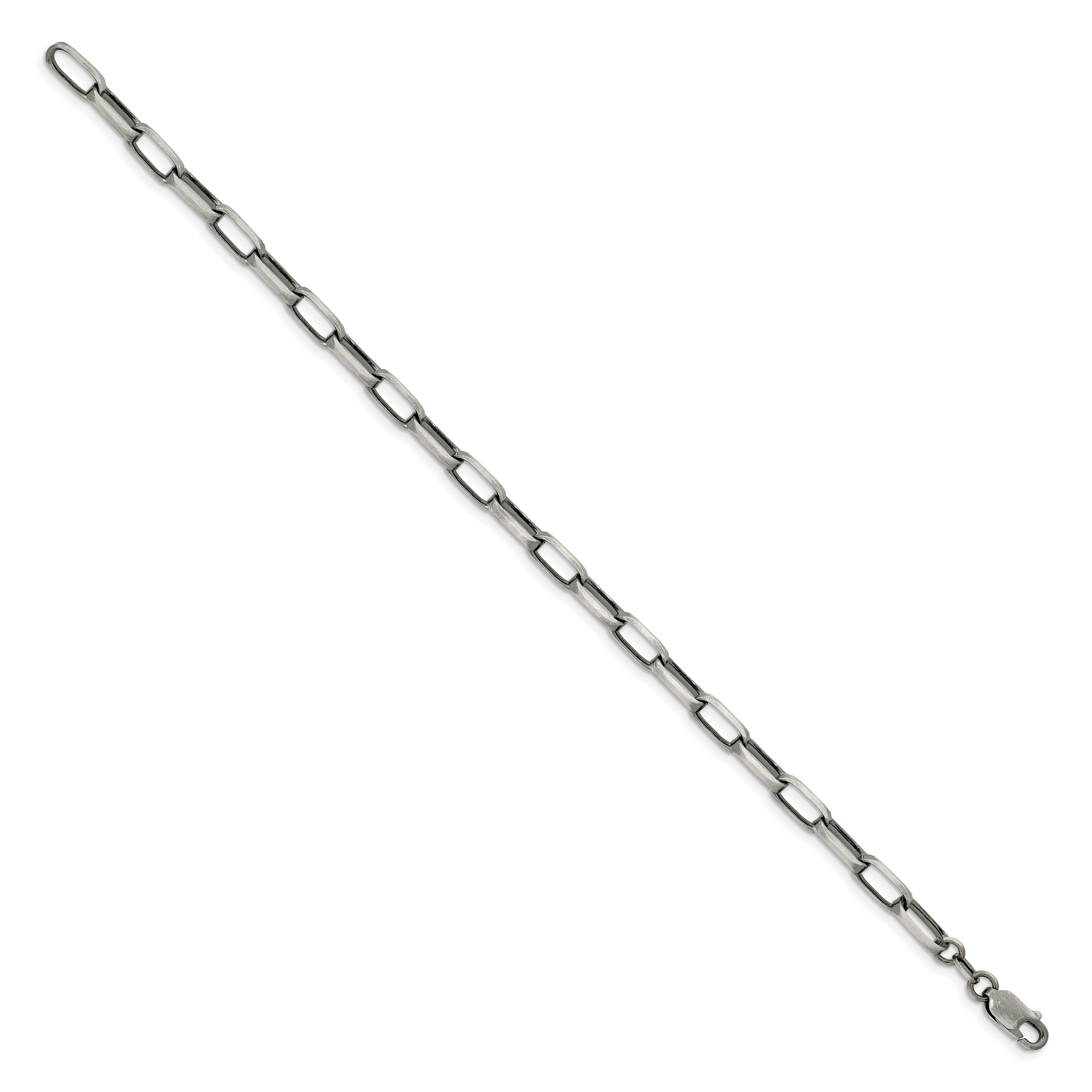 Sterling Silver Antiqued 4.8mm Elongated Open Link Chain Secondary image