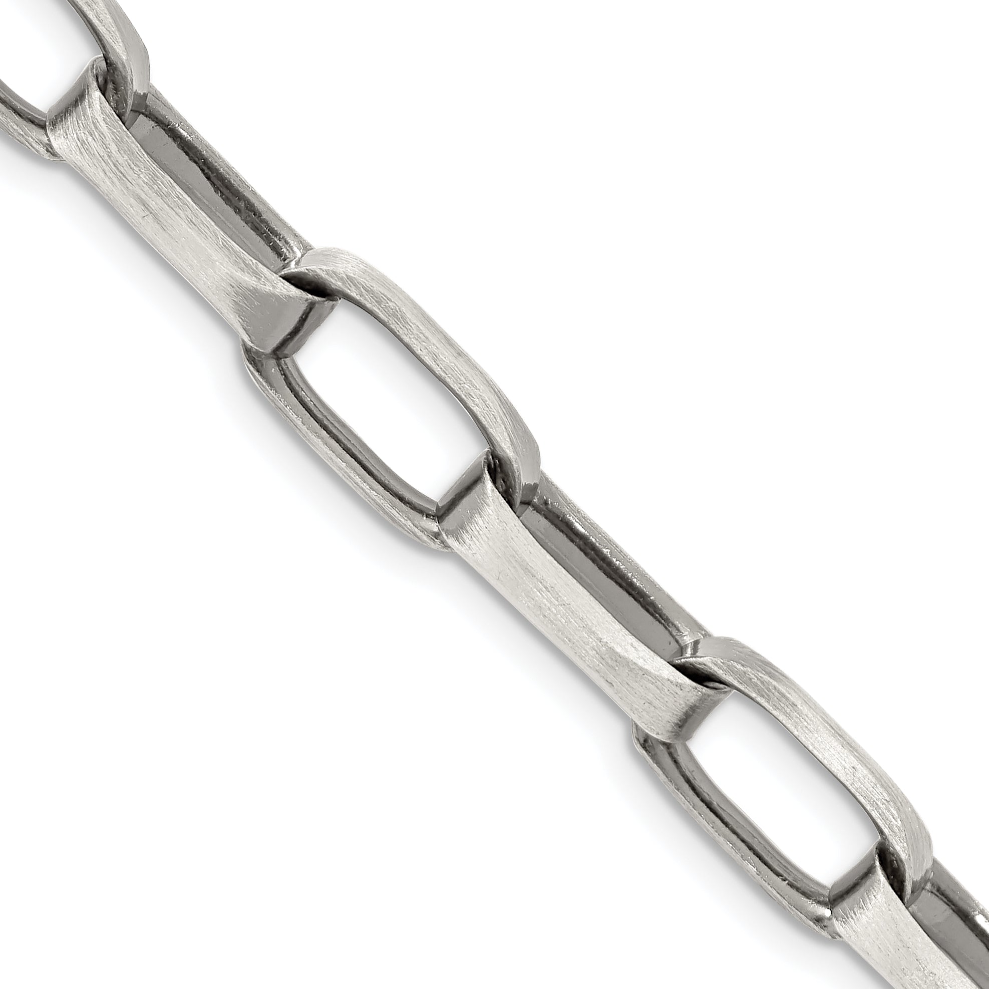 Sterling Silver Antiqued 8mm Elongated Open Link Chain Secondary image
