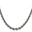 Sterling Silver Antiqued 7.0mm Diamond-Cut Elongated Open Link Chain