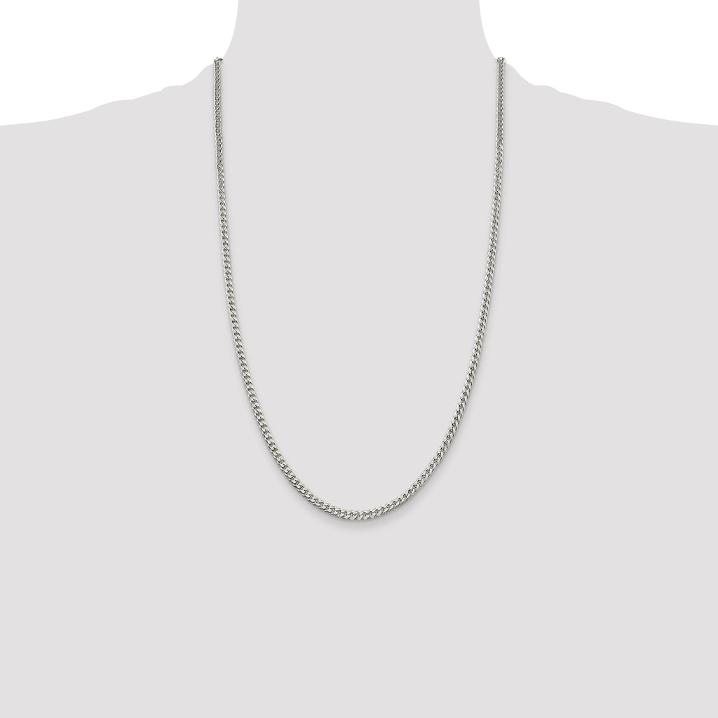 Sterling Silver Polished 3.15mm Curb Chain