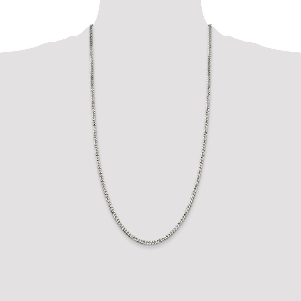 Sterling Silver Polished 3.15mm Curb Chain