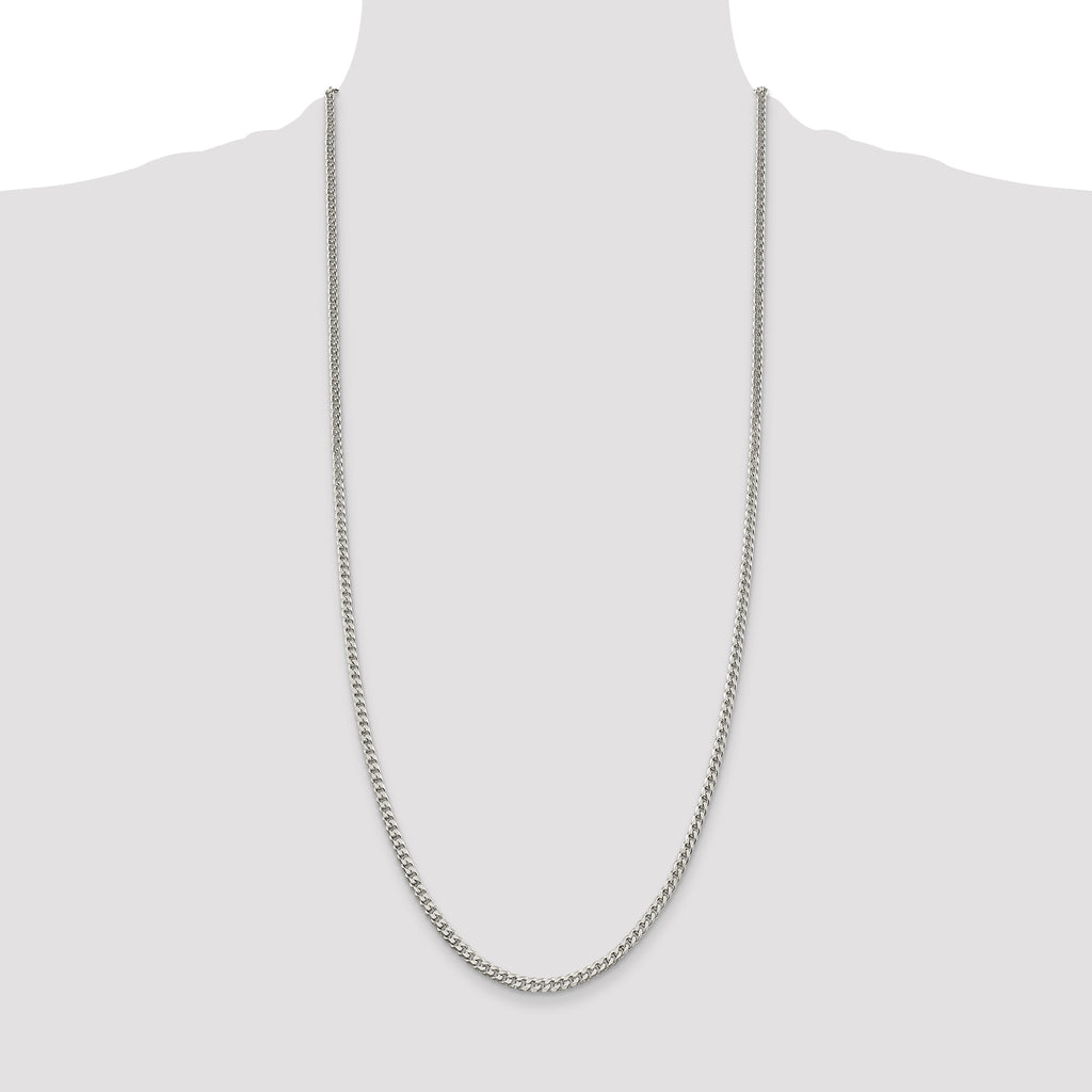 Sterling Silver Polished 3.15mm Curb Chain