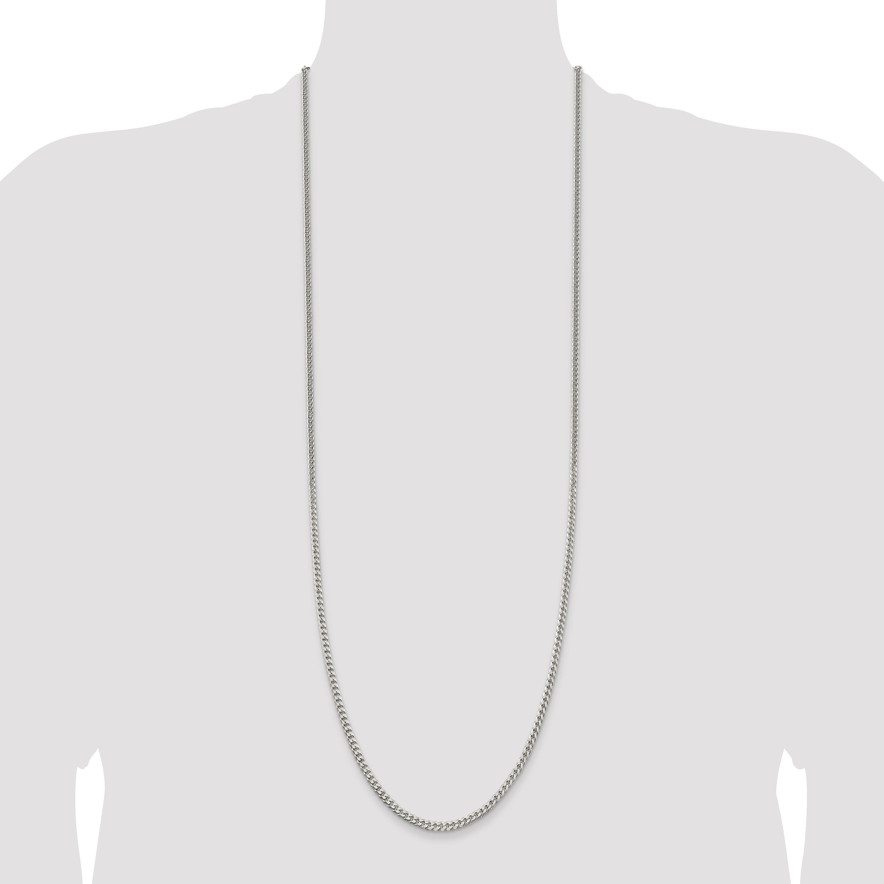 Sterling Silver Polished 3.15mm Curb Chain
