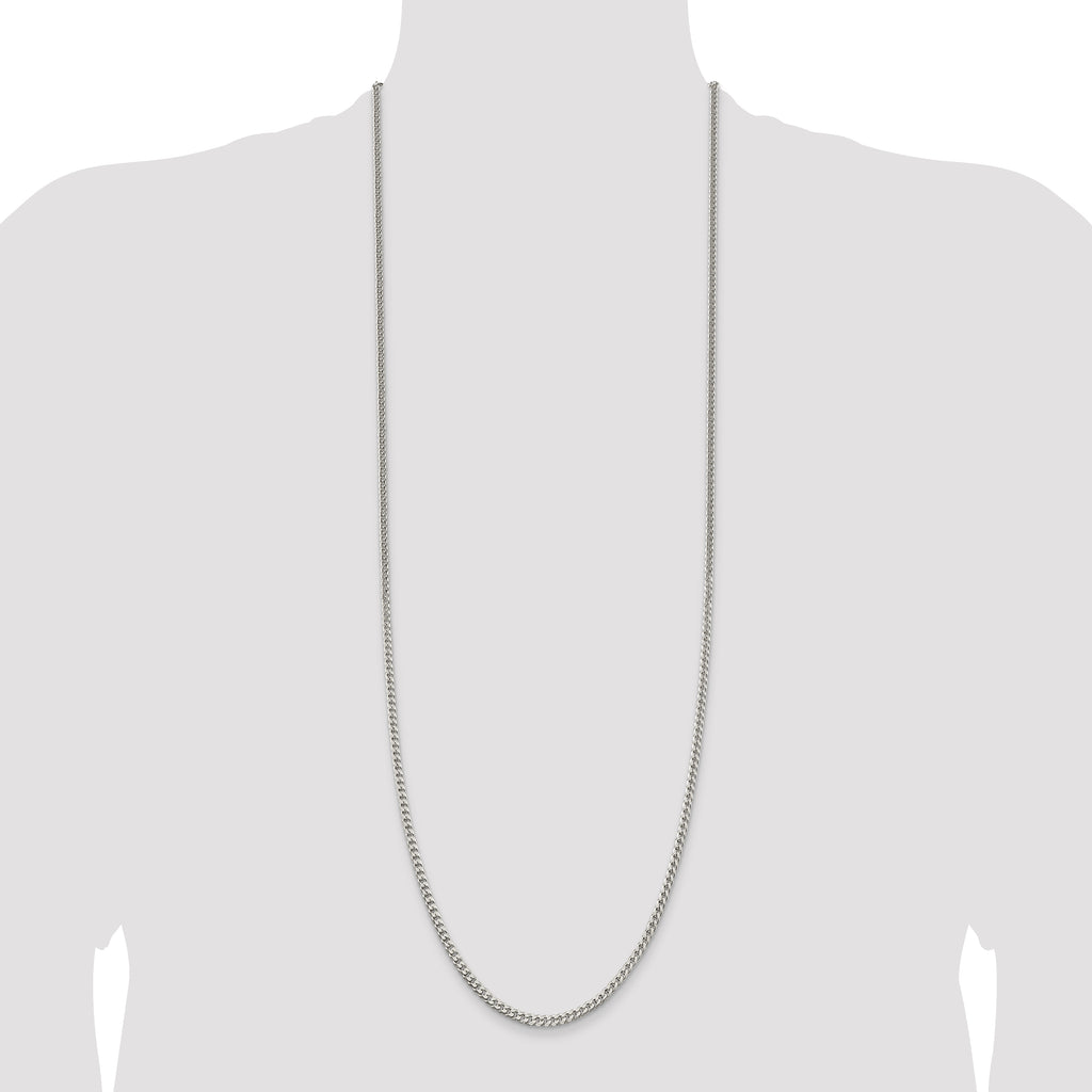 Sterling Silver Polished 3.15mm Curb Chain