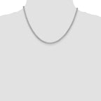 Sterling Silver Rhodium-plated Polished 3.15mm Curb Chain