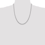 Sterling Silver Rhodium-plated Polished 3.15mm Curb Chain