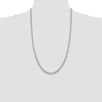 Sterling Silver Rhodium-plated Polished 3.15mm Curb Chain