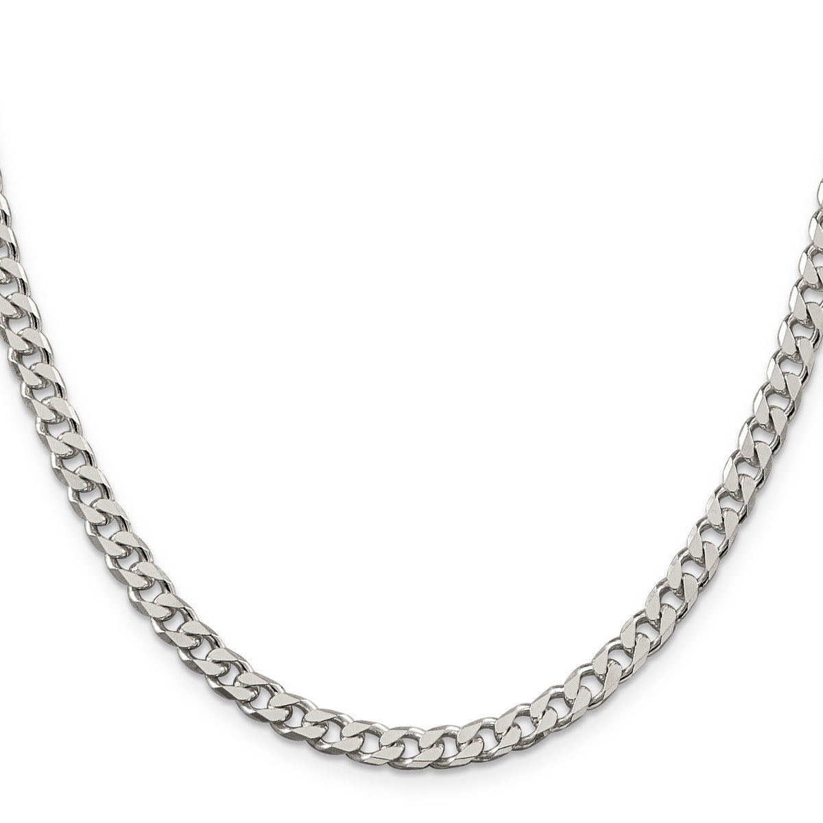 Sterling Silver Polished 5mm Curb Chain