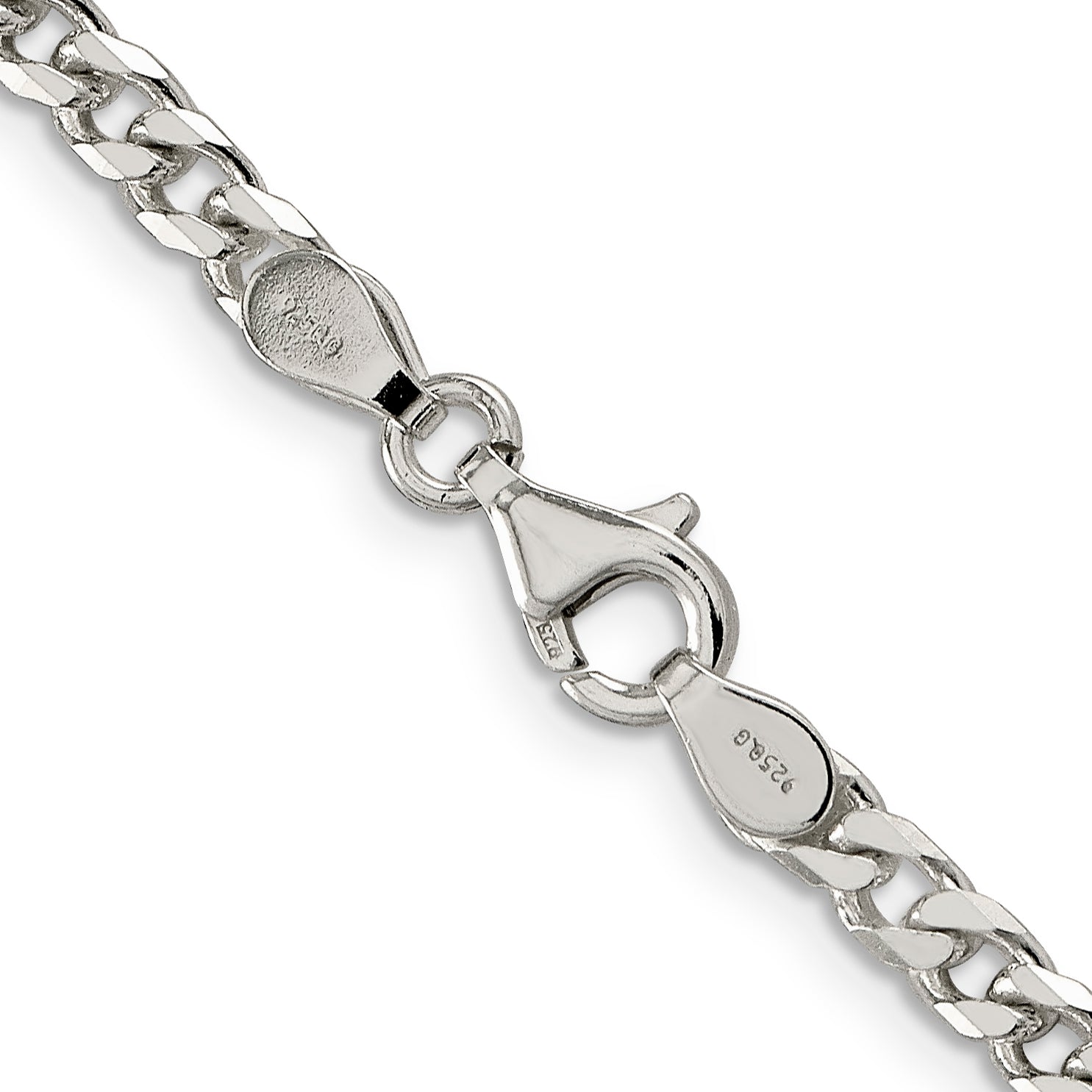 Sterling Silver Curb Chain Necklace 3.5mm