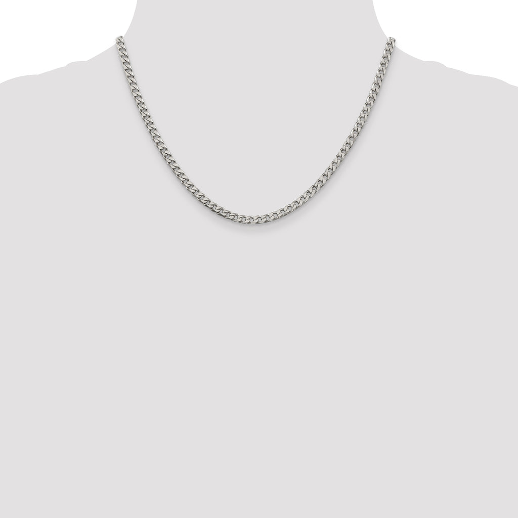 Sterling Silver Curb Chain Necklace 3.5mm