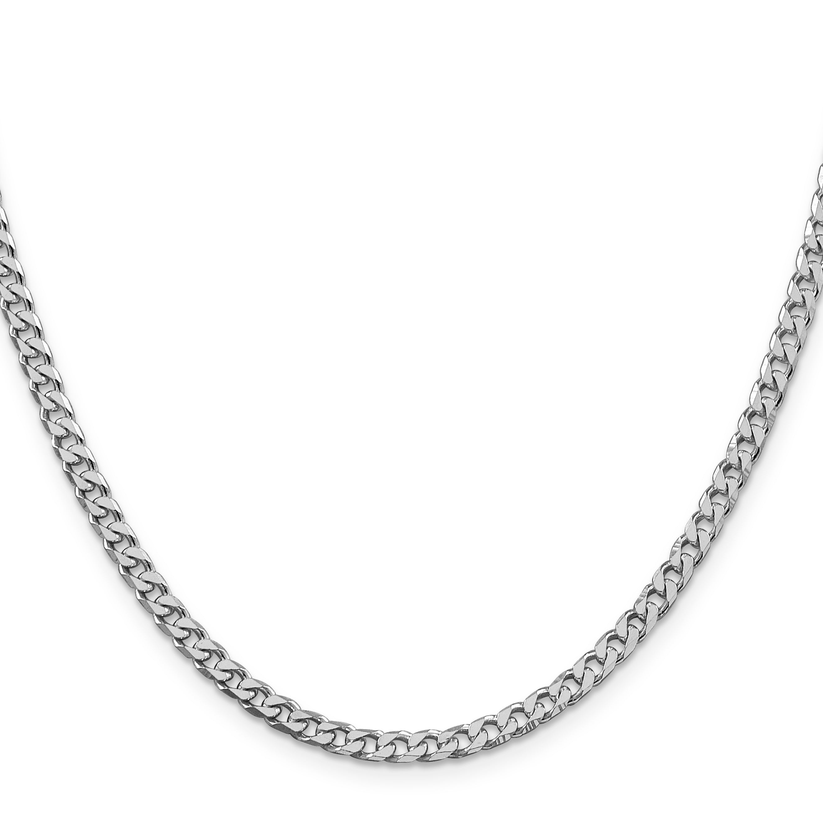 Polished Curb Chain Necklace in Sterling Silver, 3.5mm Secondary image