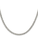 Sterling Silver 4.25mm 6 Side D/C Flat Double Curb Chain