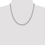 Sterling Silver 4.25mm 6 Side D/C Flat Double Curb Chain