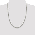 Sterling Silver 4.25mm 6 Side D/C Flat Double Curb Chain