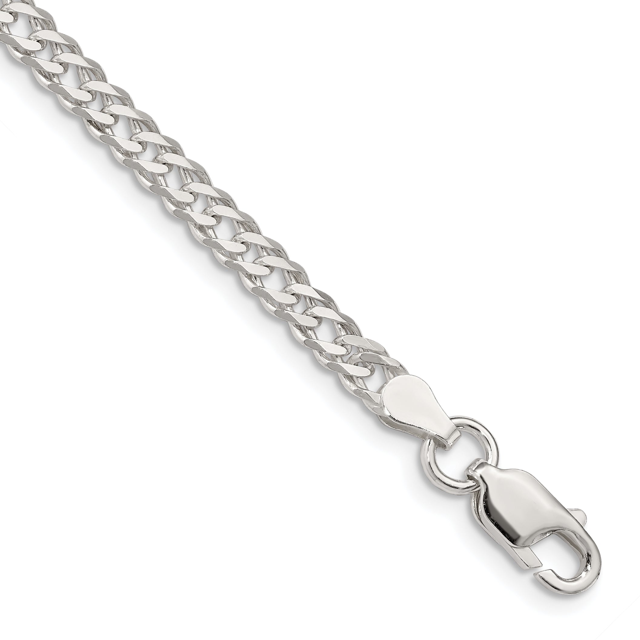 Sterling Silver 4.25mm 6 Side D/C Flat Double Curb Chain Main image