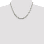 Sterling Silver 5.65mm 6 Side D/C Flat Double Curb Chain