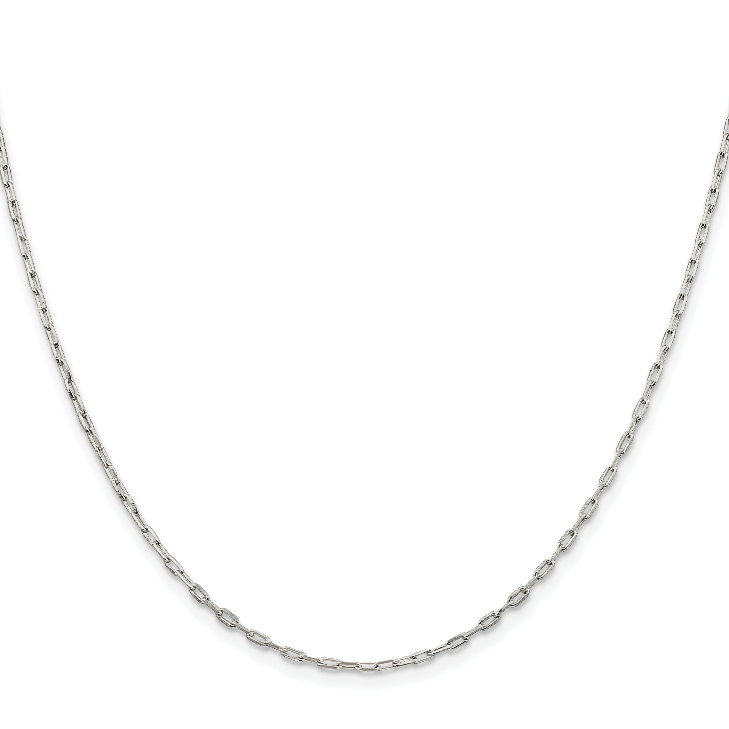 Elongated Open Link Chain Necklace in Sterling Silver, 1.75mm Secondary image